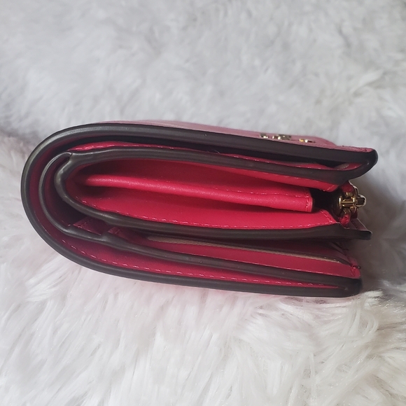 Kate Spade New York Staci Saffiano Leather Medium Wallet Deep Hibiscus NWT - Picture 5 of 16